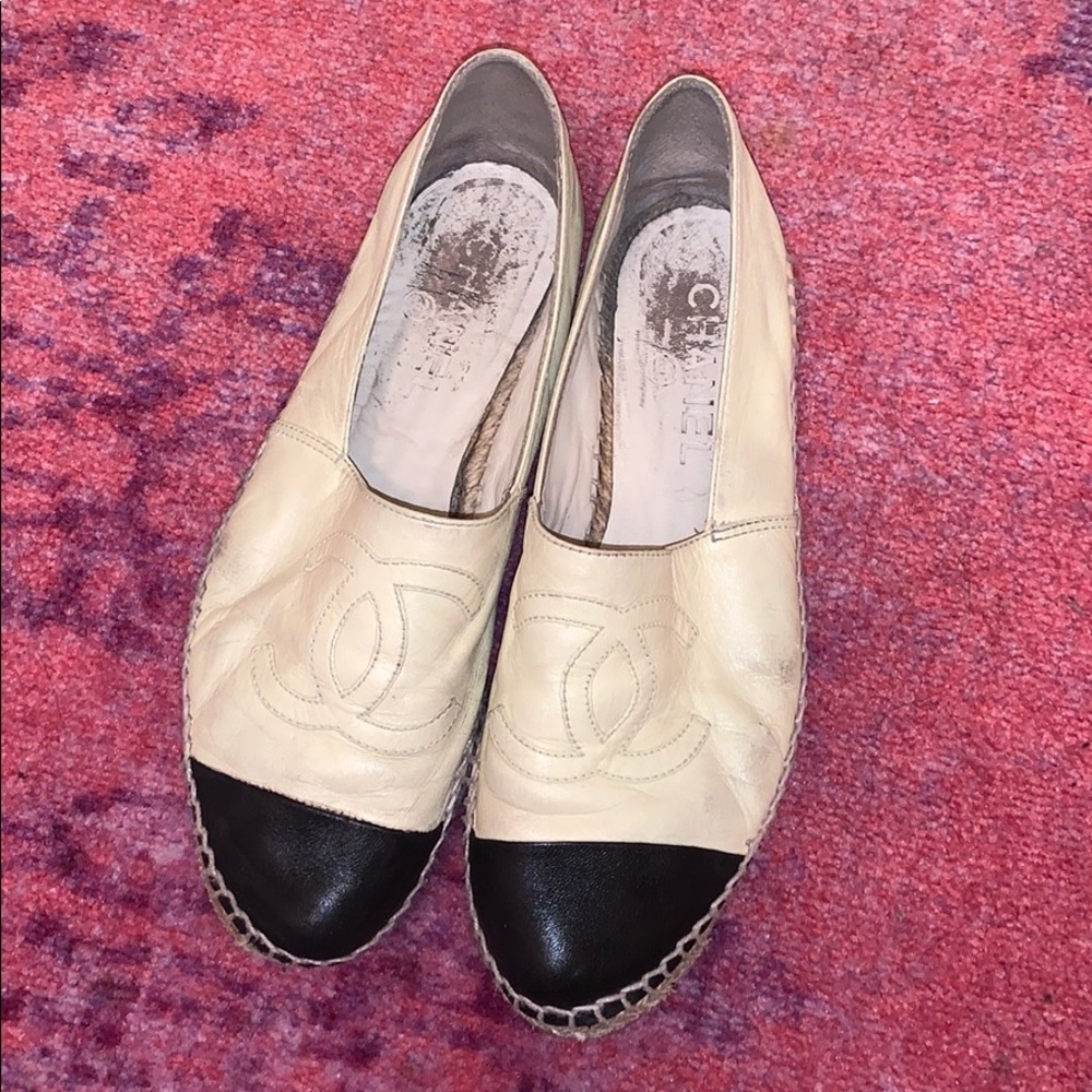 Chanel espadrille flats size 9